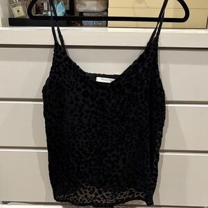 Mustard Seed Black Leopard Camisole